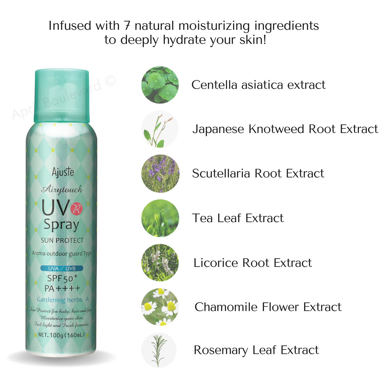 [Buy 1 Free 1] Ajuste UV Spray - Garden Herbs  SPF50+/PA++++ (100g/200g)